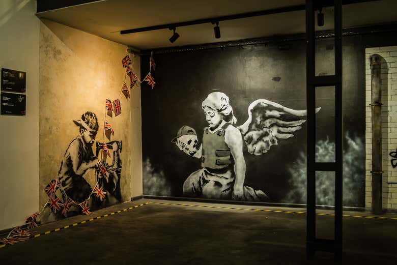 Veréis algunas de las obras más famosas de Banksy