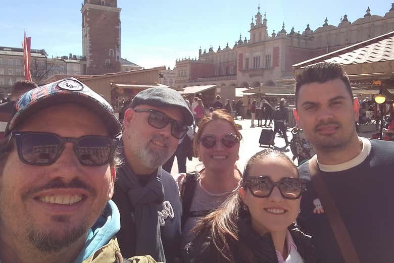 Selfie en el centro de Cracovia